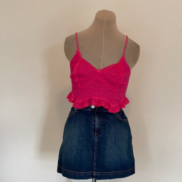 Free People Fleur de Lys Crop Camisole Pink - Picture 2 of 4